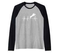 Il mio cuore batte per il salto ad ostacoli Maglia con Maniche Raglan
