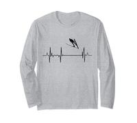 Il mio cuore batte per il salto con gli sci Linea del polso Maglia a Manica