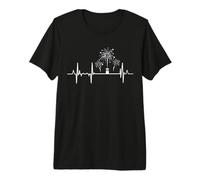 Il Mio Cuore batte per la Linea del Cuore di Capodanno Maglietta Premium