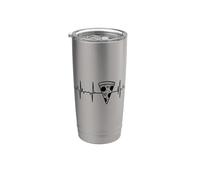 Il mio cuore batte per la pizza Bicchiere termico in acciaio inox doppia parete