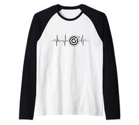 Il Mio Cuore batte per l'amante Freccette Battito del Cuore Maglia con Maniche Raglan