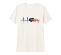 Il Mio Cuore batte per l'America - Patriotic USA Maglietta Premium