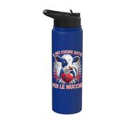 Il Mio Cuore Batte Per Le Mucche Agricoltore Divertente Stainless Steel Insulated Water Bottle