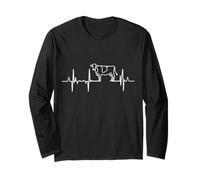 Il mio cuore batte per le mucche Maglia a Manica