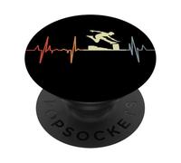 Il mio cuore batte per l'ECG del Parkour PopSockets PopGrip Adesivo