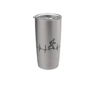 Il mio cuore batte per lo skateboard Bicchiere termico in acciaio inox doppia parete