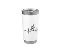 Il mio cuore batte per lo skateboard Bicchiere termico in acciaio inox doppia parete