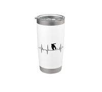 Il mio cuore batte per lo snowboard Fan dello snowboard ECG Bicchiere termico in acciaio inox doppia parete