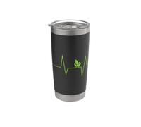 Il mio cuore batte vegano Bicchiere termico in acciaio inox doppia parete