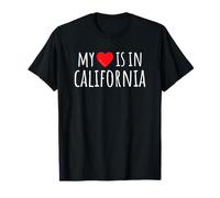 Il Mio Cuore È in California Carino Stato Americano Maglietta