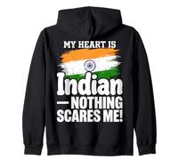 Il Mio Cuore è India Orgoglioso Indiano Felpa con Cappuccio