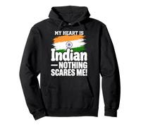 Il Mio Cuore è India Orgoglioso Indiano Felpa con Cappuccio