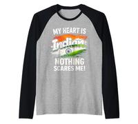 Il Mio Cuore è India Orgoglioso Indiano Maglia con Maniche Raglan