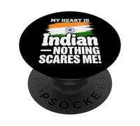 Il mio cuore è India Orgoglioso indiano PopSockets PopGrip Adesivo