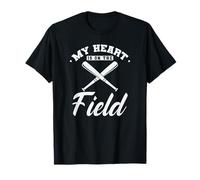 Il Mio Cuore è nella Squadra di Baseball sul Campo Maglietta