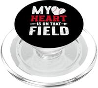 Il mio cuore è su quel campo Baseball Papa PopSockets PopGrip per MagSafe