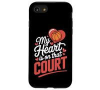 Il mio cuore è su quel campo da basket Custodia per iPhone SE (2020) / 7/8