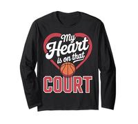 Il Mio Cuore è su Quel Campo da Basket Maglia a Manica