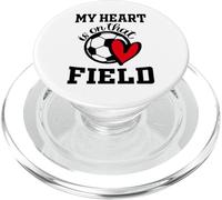 Il mio cuore è su quel campo Soccer Player's Mom Life PopSockets PopGrip per MagSafe