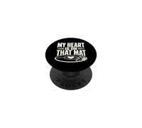 Il mio cuore è su quel tappeto One Ink Wrestling PopSockets PopGrip Adesivo