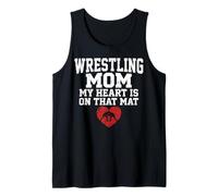 Il Mio Cuore è su Quel Tappeto Wrestling Mom Graphic Canotta