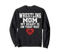 Il Mio Cuore è su Quel Tappeto Wrestling Mom Graphic Felpa