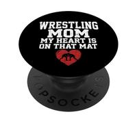 Il mio cuore è su quel tappeto Wrestling Mom Graphic PopSockets PopGrip Adesivo