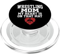Il mio cuore è su quel tappeto Wrestling Mom Graphic PopSockets PopGrip per MagSafe