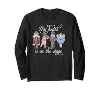 Il Mio Cuore è sul palco di Natale Schiaccianoci Balletto Meme Maglia a Manica