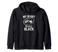 Il mio cuore è tutto nero Felpa con Cappuccio