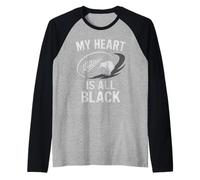 Il mio cuore è tutto nero Maglia con Maniche Raglan