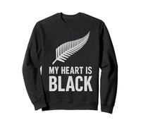 Il Mio Cuore è Tutto Nero Silver Fern Felpa