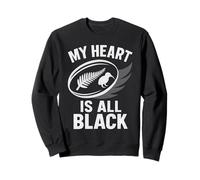 Il Mio Cuore è Tutto Nero Silver Fern Kiwi Felpa