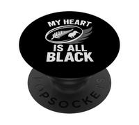 Il mio cuore è tutto nero Silver Fern Kiwi PopSockets PopGrip Adesivo