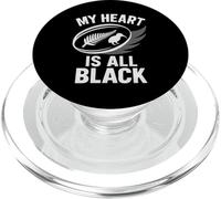 Il mio cuore è tutto nero Silver Fern Kiwi PopSockets PopGrip per MagSafe