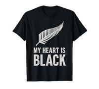 Il Mio Cuore è Tutto Nero Silver Fern Maglietta