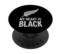 Il mio cuore è tutto nero Silver Fern PopSockets PopGrip Adesivo