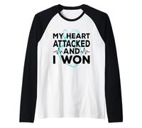 Il Mio Cuore ha attaccato e Ho Vinto Il Bypass Cardiaco per Attacco Cardiaco Maglia con Maniche Raglan