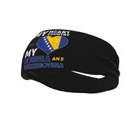 Il mio cuore, il mio paese, la mia Bosnia ed Erzegovina, fasce per capelli per uomo e donna, antiscivolo, traspiranti, per palestra, basket, yoga