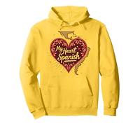 Il Mio Cuore Parla Spagnola Calda Latina Fidanzata Amore Regalo Felpa con Cappuccio, Unisex per Adulti, Limone, M