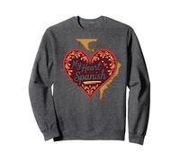Il Mio Cuore Parla Spagnola Calda Latina Fidanzata Amore Regalo Felpa, Unisex per Adulti, Grigio Scuro, XXL
