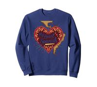 Il Mio Cuore Parla Spagnola Calda Latina Fidanzata Amore Regalo Felpa, Unisex per Adulti, Navy, L