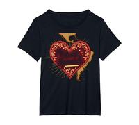 Il Mio Cuore Parla Spagnola Calda Latina Fidanzata Amore Regalo Maglietta, Donna Plus-Size, Nero, 6X