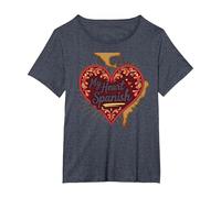 Il Mio Cuore Parla Spagnola Calda Latina Fidanzata Amore Regalo Maglietta, Donna Plus-Size, Pervinca, 6X