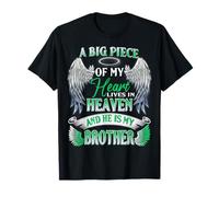Il Mio Cuore Vive in Paradiso Lui è Mio Fratello Memorial Sympathy Maglietta