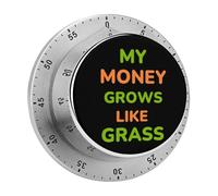 Il mio denaro cresce come l' - Timer da cucina a carica manuale da 60 minuti - Strumento di gestione del tempo meccanico visivo per cucinare