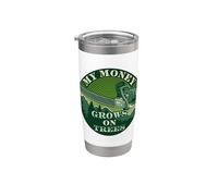 Il mio denaro cresce sugli alberi Lumberjack Tree Climber Bicchiere termico in acciaio inox doppia parete