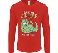 Il Mio Dinosauro ATE Tuo Unicorn Divertente T- Rex Uomo Maniche