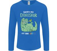 Il Mio Dinosauro ATE Tuo Unicorn Divertente T- Rex Uomo Maniche