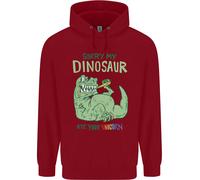 Il Mio Dinosauro ATE Tuo Unicorn T- Rex Divertente Bambini Felpa con Cappuccio